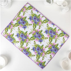 Салфетка для сушки посуды Доляна «Полевые цветы», 38×50 см, микрофибра